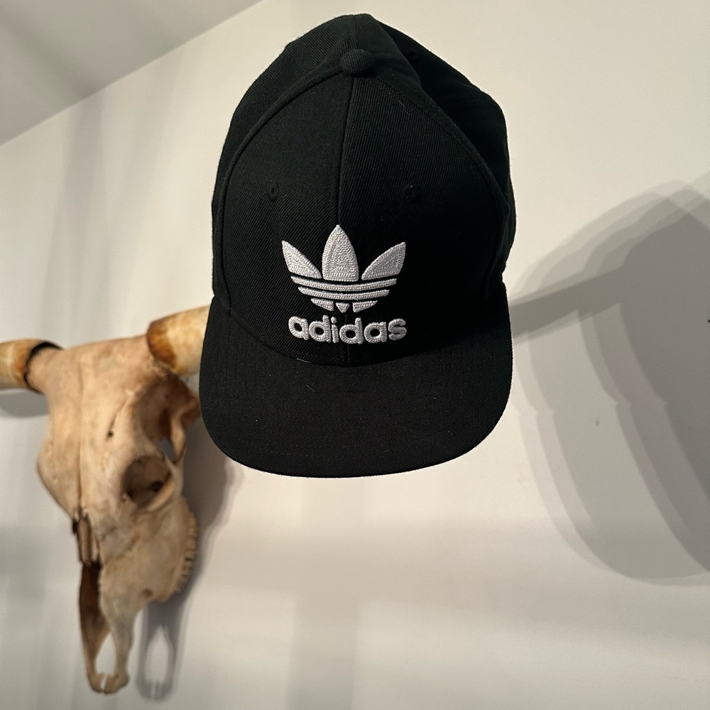 Adidas Black Hat with Silver Emblem